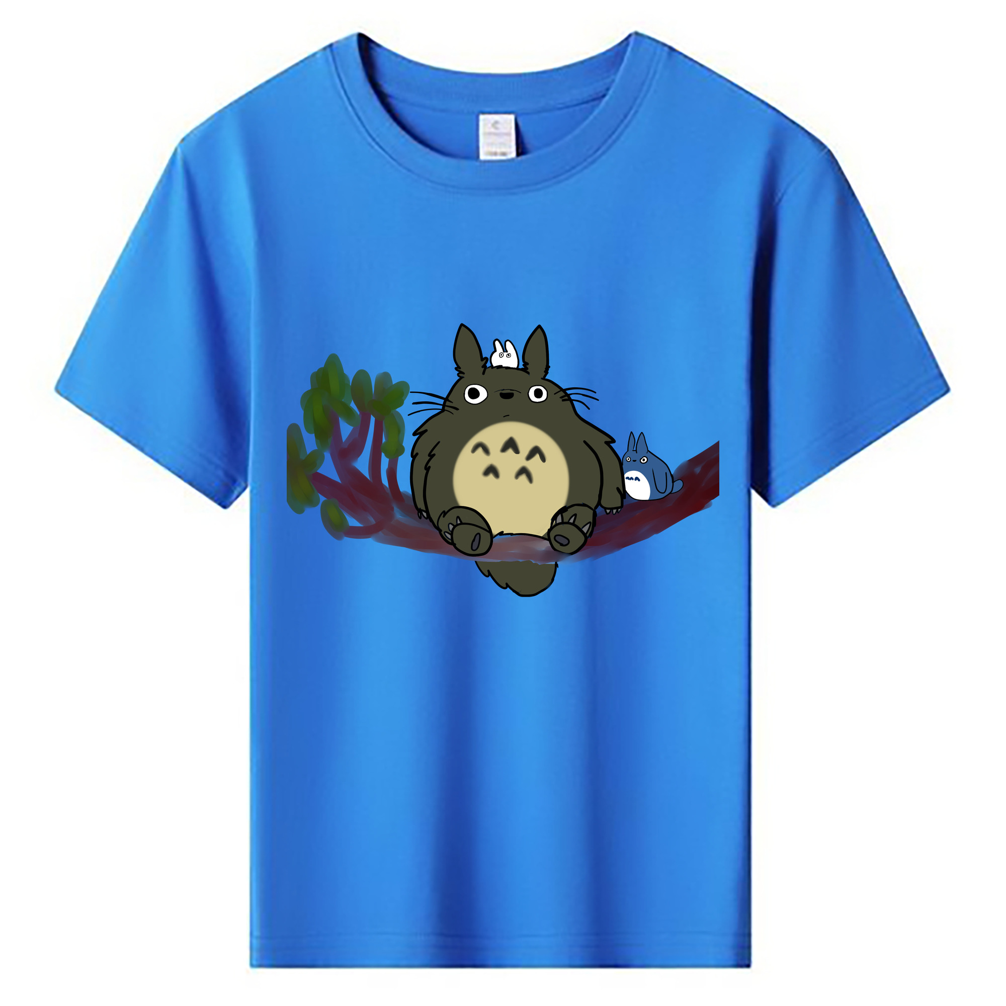 （画像用） となりのトトロ 草壁メイ 草壁サツキ My Neighbor Totoro Satsuki Kusakabe Mei Kusakabe 綿100％キッズTシャツ（フロントプリント）